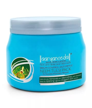 Aaryanveda Neem Tulsi Face Pack, Fights Acne, Dark Spot, Reduces Oiliness & Acne Prone Skin 400g