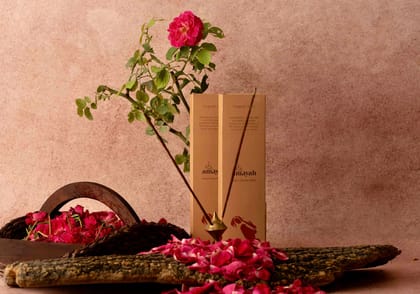 Amayah Natural Incense Sticks - Organic Rose PACK OF 3