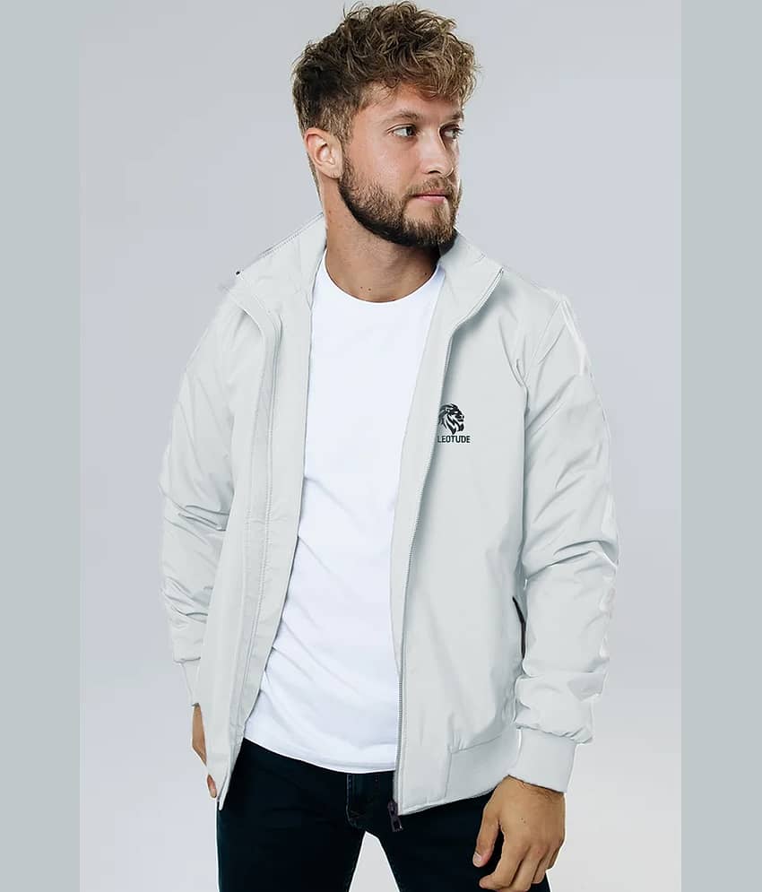 Leotude Polyester Men's Windcheater Jacket - White ( Pack of 1 )