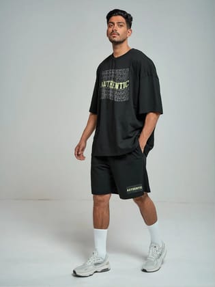 Authentic Cotton Mens T Shirt and Shorts Combo Set-S