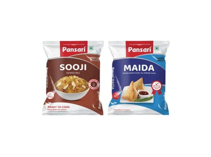 Pansari Sooji - 500gm + Pansari Maida - 500gm - Combo