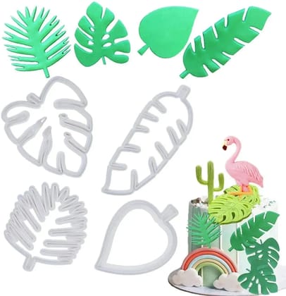 4 PCs Tropical Leaf Plunger