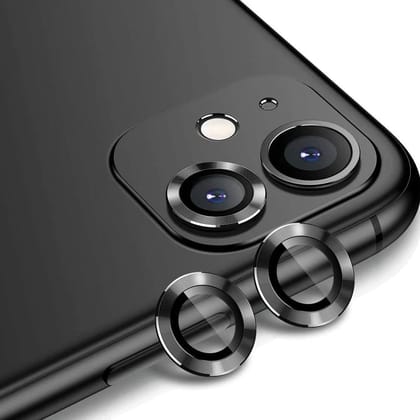 Metallic Camera Lens Protector - Black-Apple iPhone 12 Mini