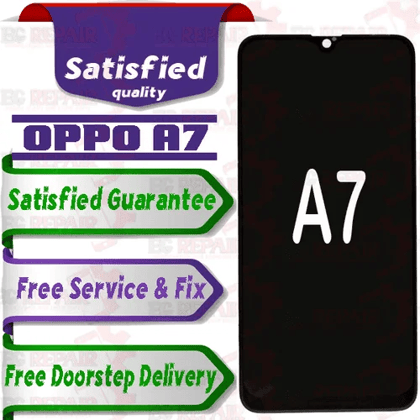 Oppo A7 Combo LCD with Touch Screen for A7  Black (display glass combo folder)