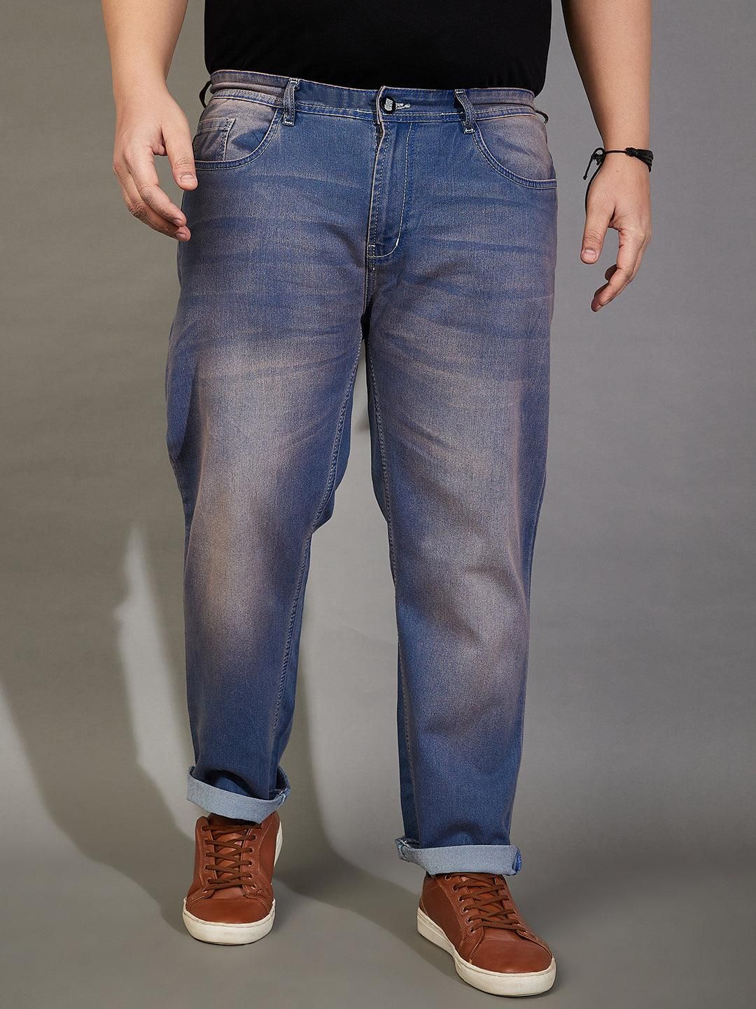Men Plus Size Brunon Washed Jeans - 2XL