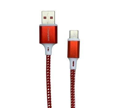 Champion 65W SuperVOOC USB A to Type-C Fast Charging Cable, Braided (100cm, Red) – Supports VOOC, Dash, Warp Charging for OnePlus, Samsung, Mi, Realme & More