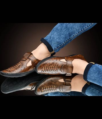 Akiko - Coffee Men's Sandals