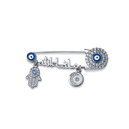 Mashallah Sterling Silver Saree Pin / Brooch Pin for Women