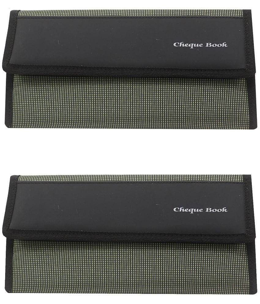 Sb Grand Canvas Black Cheque Book Holder - Black