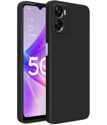 ZAMN - Black Silicon Plain Cases Compatible For OPPO K10 5G ( Pack of 1 )