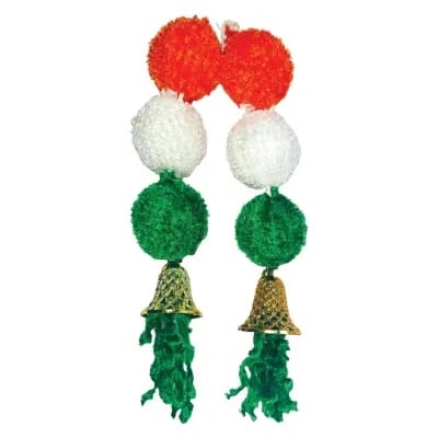 Mangal Bhawan Tricolor Fur Balls Wall Hanging