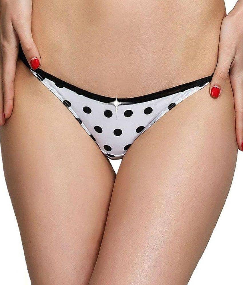 D Naked Cotton Women's Thongs ( White )