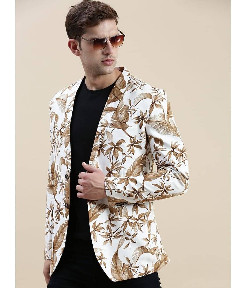 Showoff Cotton Men's Blazer - White ( Pack of 1 )