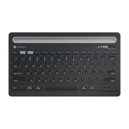Portronics Bubble Dock Wireless Keyboard with Tablet Holder, Multi-Device Pairing, Rechargeable Battery,Dual Connectivity(2.4 GHz RF & Bluetooth 5.3v)