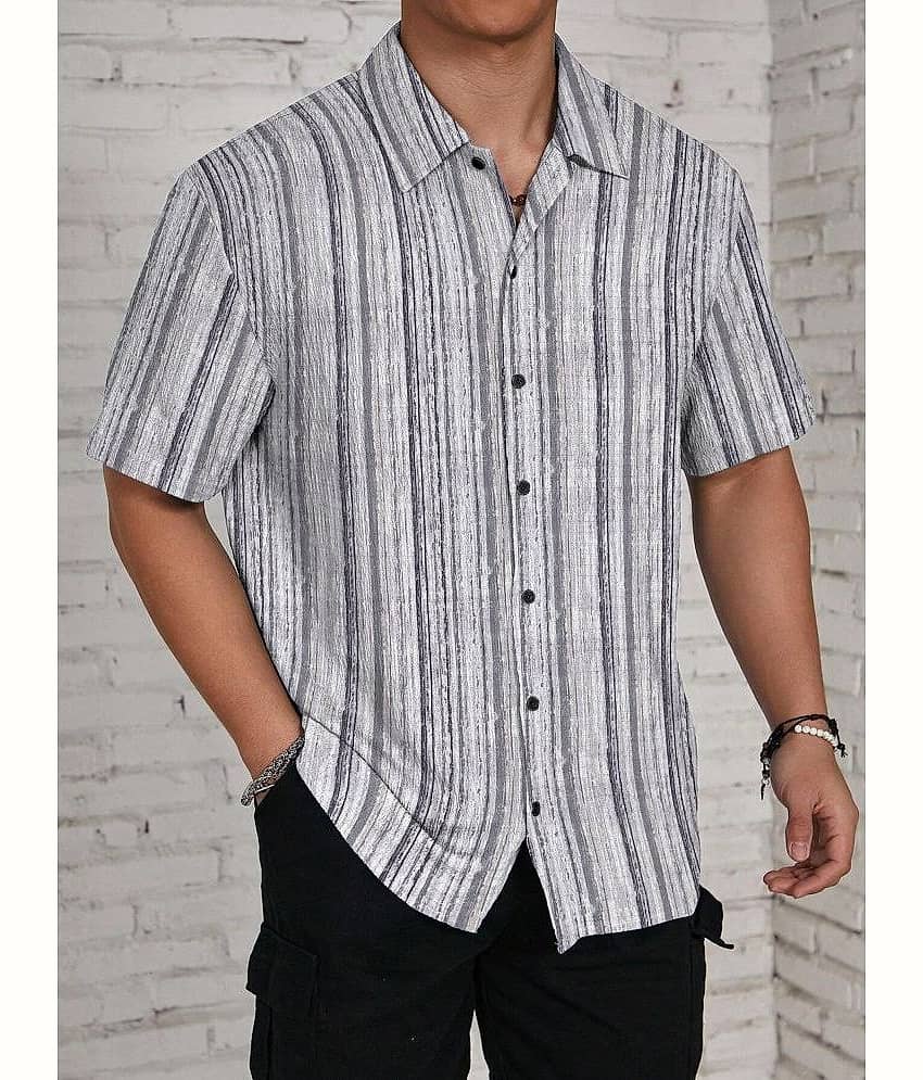 KAJARU Cotton Blend Regular Fit Printed Half Sleeves Men's Casual Shirt - Cream ( Pack of 1 )