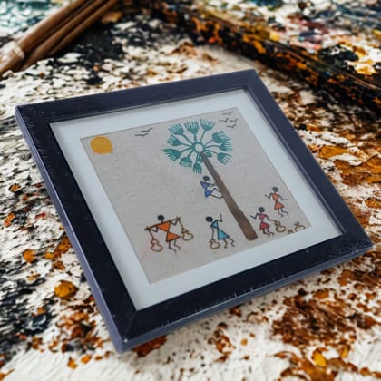 Hand Made Warli Painting [20X2X18cm]