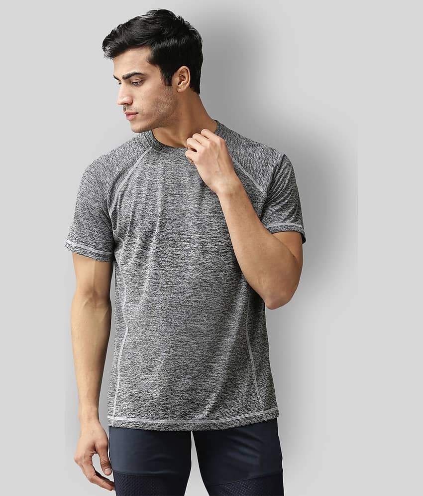 EPPE - Grey Melange Polyester Regular Fit Men's Sports T-Shirt ( Pack of 1 )