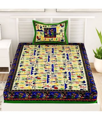 unique choice Cotton Single Bedsheet ( Green )