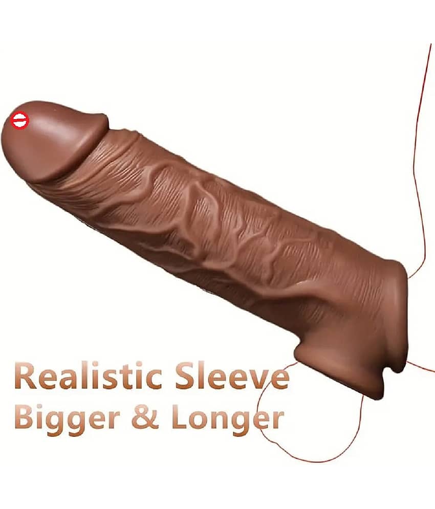 6.5 Inch Jumbo Head Condoom Double Hole Penis Sleeve For Men By Kamahouse