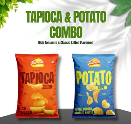 Favreats Tapioca & Potato Chips Combo (70g x 2)