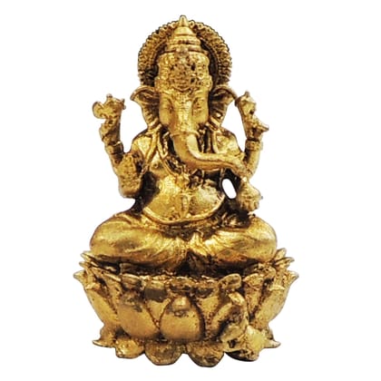 Handcrafted Brass Ganesh God Idol for Puja, Vastu & Decor, Height : 1.5 Inch (BSMAS1870 G)