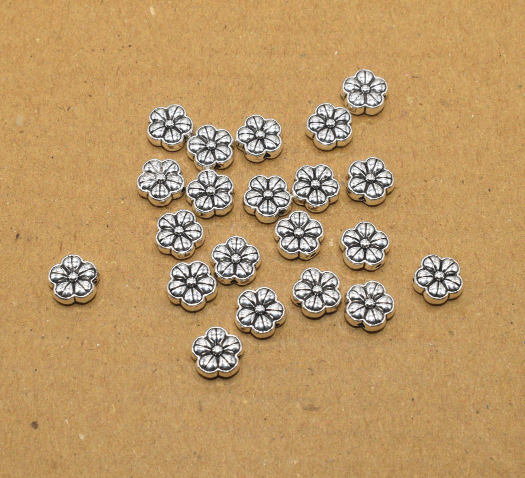 German Silver Metal Oxidize Silver Beads for Jewelry Making. , NBS-114-Per Packet of Approx 350 Pcs (50 Gram) / 8X3 MM