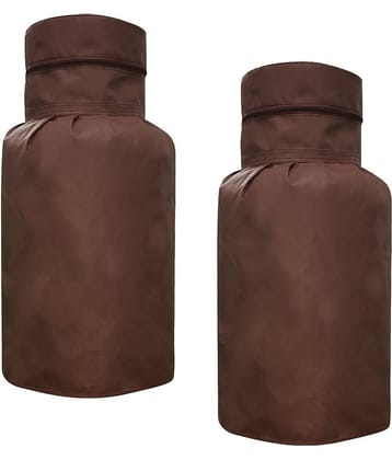 PrettyKrafts Set of 2 Cotton Brown Cylinder Cover