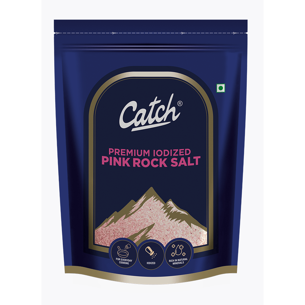 Catch Premium Iodized Pink Rock Salt || 1000 Grams