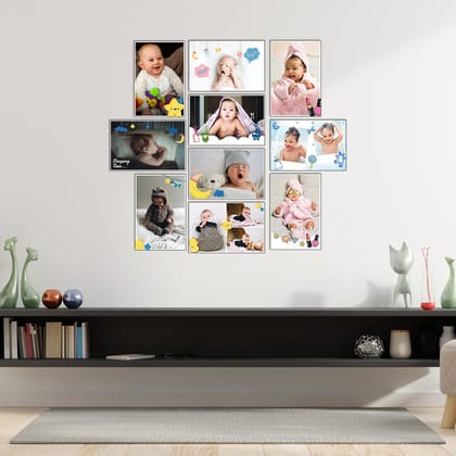 Set of 10 New Born Baby High Quality Printed 300 GSM Posters for Pregnant Women with Glue Drops