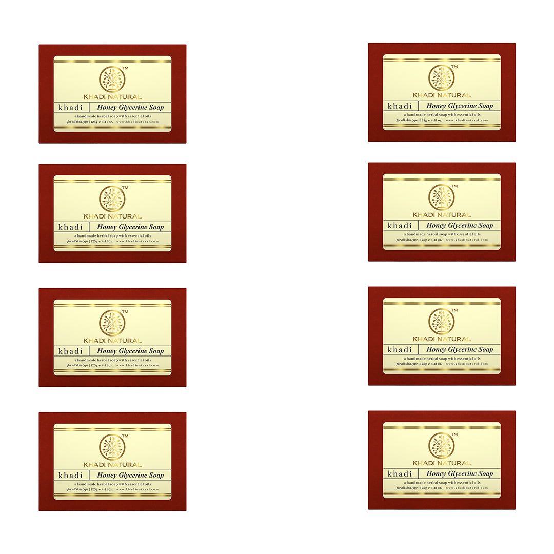 Khadi Natural Honey Glycerine Soap Combo Pack Of 8 – 125gm Each