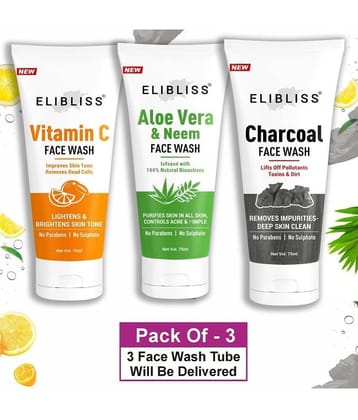 Elibliss - Refreshing Face Wash For All Skin Type ( Pack of 3 )