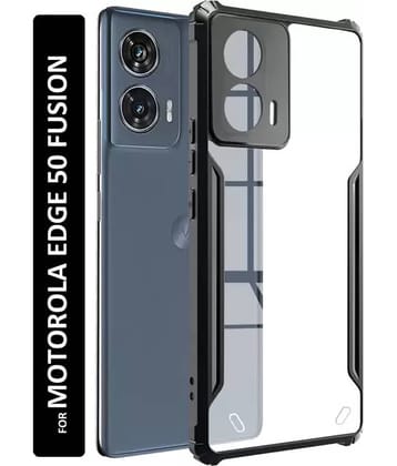 VAKIBO Plain Cases Compatible For Rubber Moto Edge 50 Fusion ( Pack of 1 )