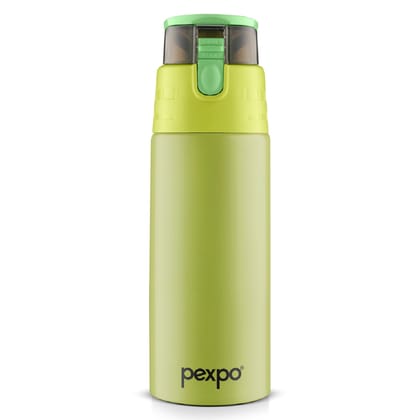 Pexpo 24 Hrs Hot & Cold Stainless Steel Vacuum Insulated Flask, 750ml, Green, Cardio | Thermosteel Flask | Double Walled | Durable | Leak-Proof | Eco-Friendly | Home | Kitchen | Travelling