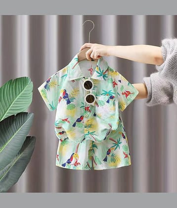 Ocvito Pack of 1 Baby Boys Cotton Blend Shirt & Shorts Set ( Green )