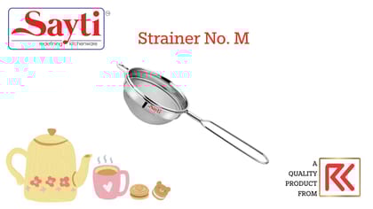 RK Sayti Stainless Steel Round Strainer, 304 Grade Double Mesh, Premium Polish, Pack of 2 (Medium and Large) RK Sayti Stainless Steel Round Strainer, 304 Grade Double Mesh, Premium Polish, Pack of 2 (Medium and Large)