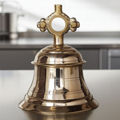 Brass Temple Hanging Ghanta, Hanging Bell, Ghanta 10 KG - Large Brass Temple Bell for Mandir Sound (ZMAS493 N)