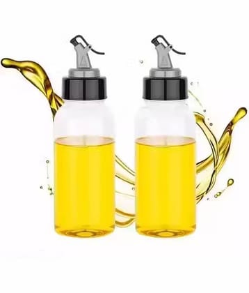 MAGICSPOON Oil Dispenser Polyproplene Transparent Oil Container ( Set of 2 )