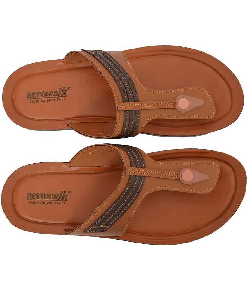 Aerowalk - Black Men's Leather Slipper