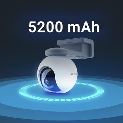 EZVIZ HB8 (3MP,4G)2K, 4G SIM Based Battery-Powered Pan & Tilt Camera Wireless Battery Camera,Human Detection, MicroSD Card (Up to 512 GB)- White (CS-HB8 (3MP,4GA)