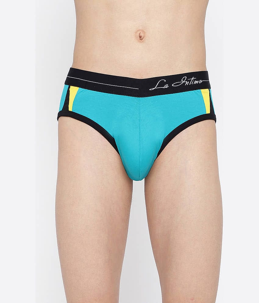 La Intimo Pack of 1 Lycra Briefs For Men's ( Teal )