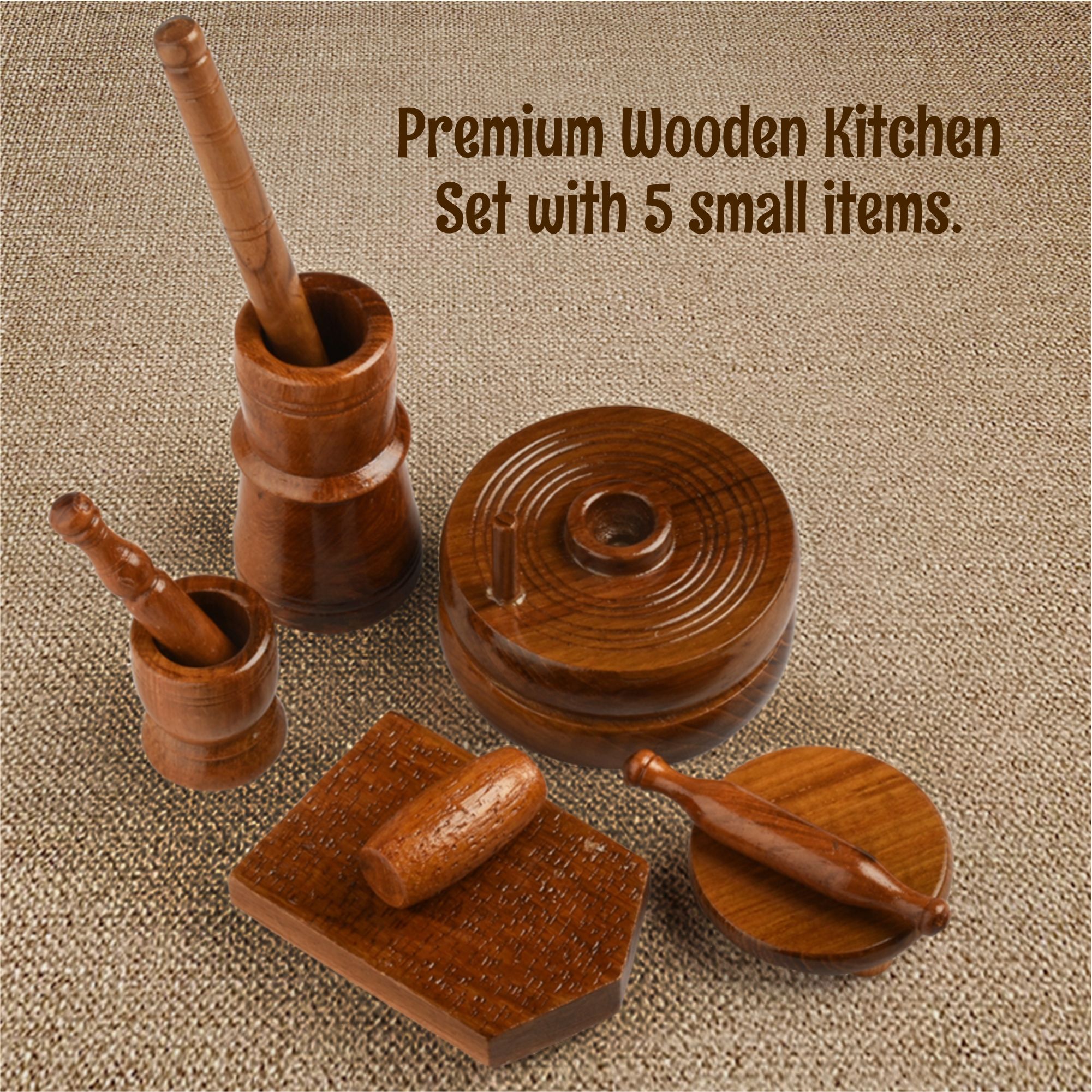Toy Antiqua Premium Wooden Kitchen Set (Small Size) Premium Handcrafted Toy