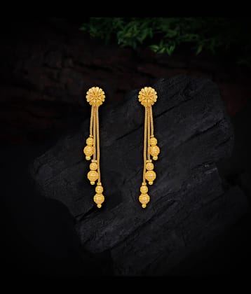 LUV FASHION Gold Threader Earrings ( Pack of 1 )