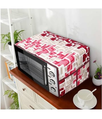 E-Retailer Single Poly-Cotton Red Microwave Oven Cover -
