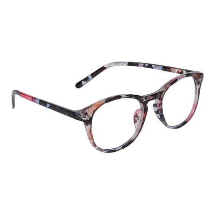 Dervin Oval Blue Cut Computer Glasses for Eye Protection | Anti Glare, Blue Light Filter Glasses & Zero Power | UV Protection Specs for Men & Women | Blue Cut Lenses-Multicolor