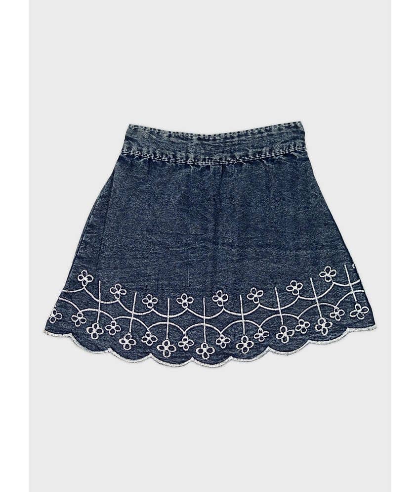 Me N My CLOSET Pack of 1 Girls Denim A-Line Skirt ( Denim Blue )