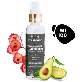 FreshLuxe Grape Seed Hair Serum , Avocado Grape Seed Oil , Frizz Control Dandruff-free , Unisex , 100ml