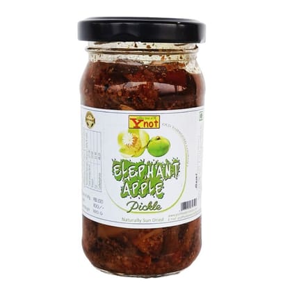 Y Not Elephant Apple Pickle - 180 gm - One glass jar