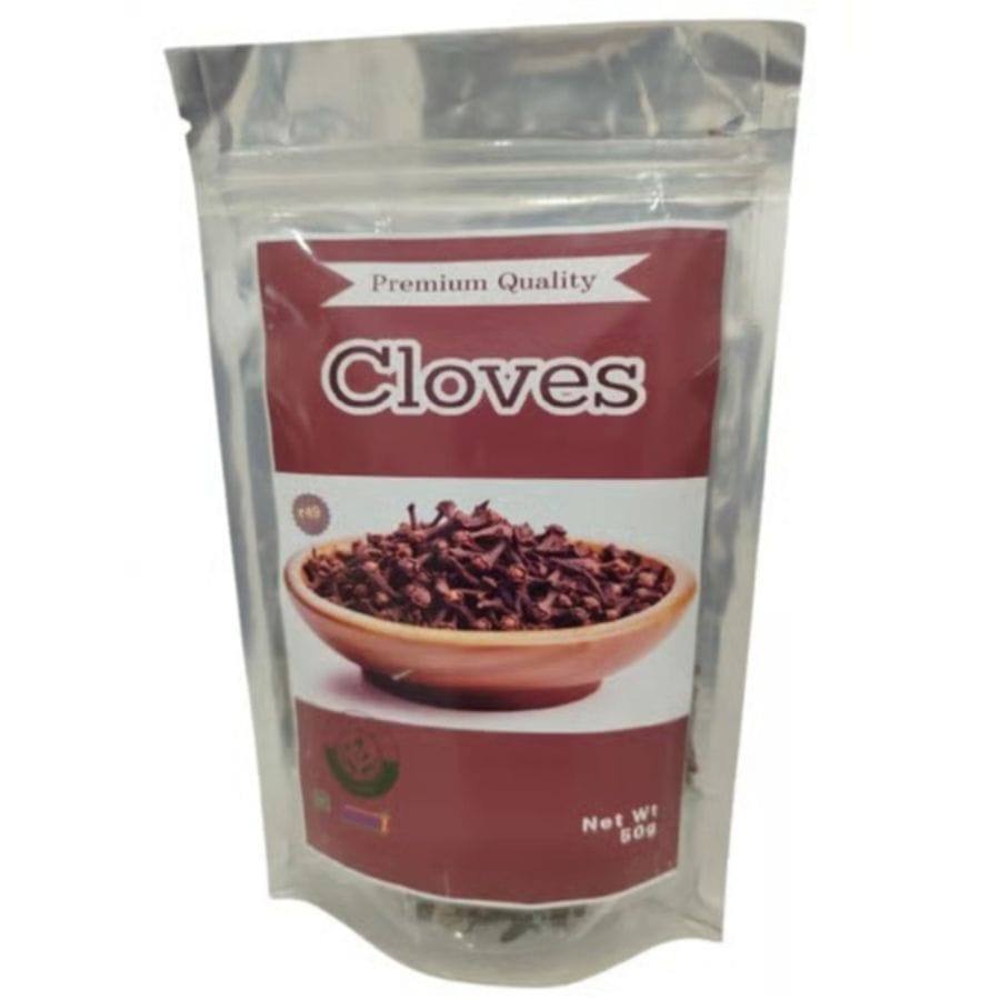 Premium Quality Whole Cloves Spice Pouch - Aromatic 50g Pack - 50 gm