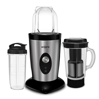 Wipro Elato FCB 105 Countertop Blender | 400 Watts Powerful Copper Motor | 3 Unbreakable Jars | Juicer Jar with Filter | Smoothie Making Blender | 3 Stainless Steel Blades | 2-Year Warranty Wipro Elato FCB 105 Countertop Blender | 400 Watts Powerful Copp