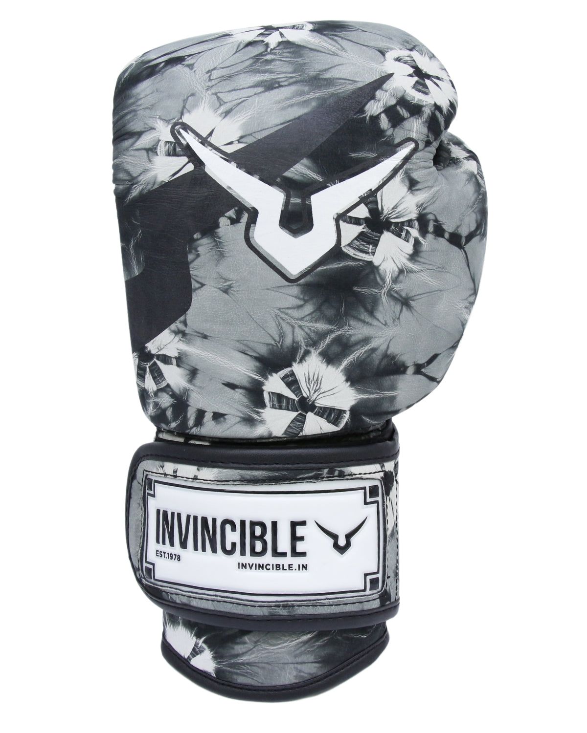 Invincible Limited Edition Super Sparring Boxing Gloves-Black Tie & Dye / 10 OZ